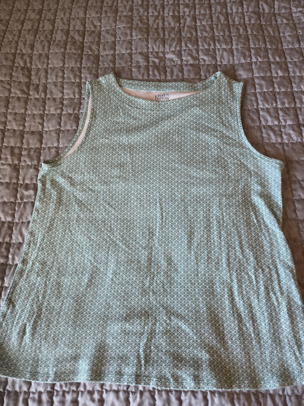 Croft & Barrow Sleeveless Mint Green Tank Top